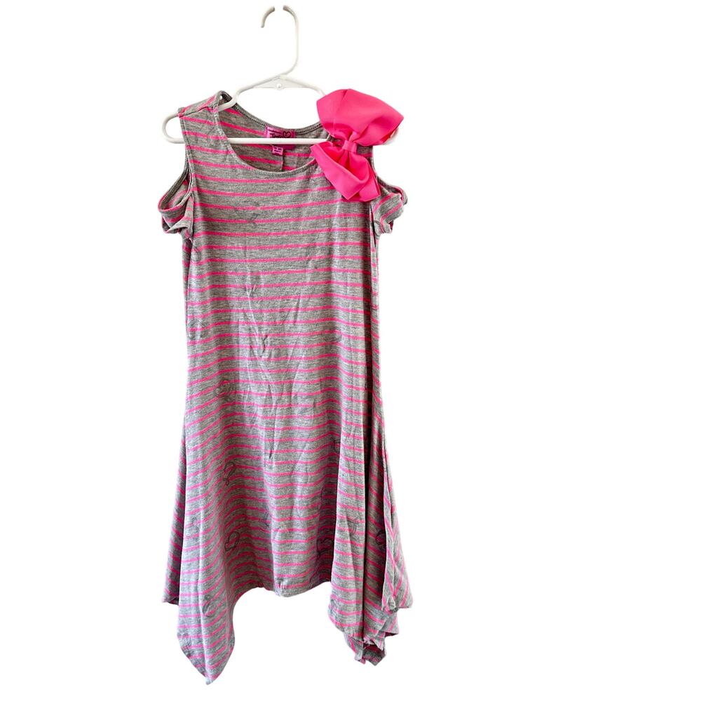 JoJo Siwa Striped Sleeveless Dress - Size 7/8 - Bow Detail